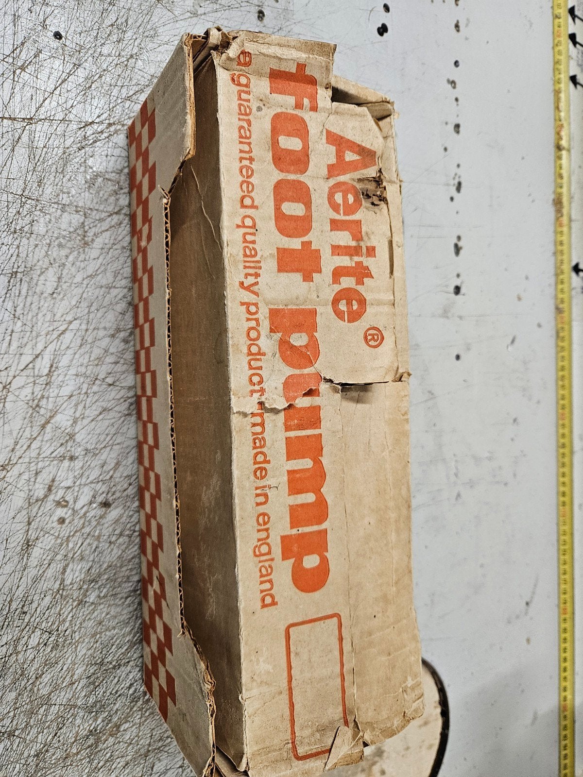 Vintage Aerite Voetpomp met Drukmeter - Made in England, Fietsen en Brommers, Ophalen of Verzenden