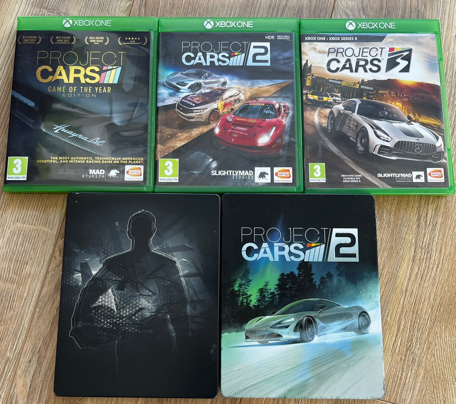 Project Cars Collection Games + Steelbook, Spelcomputers en Games, 1 speler, Racen en Vliegen, Ophalen of Verzenden, Zo goed als nieuw