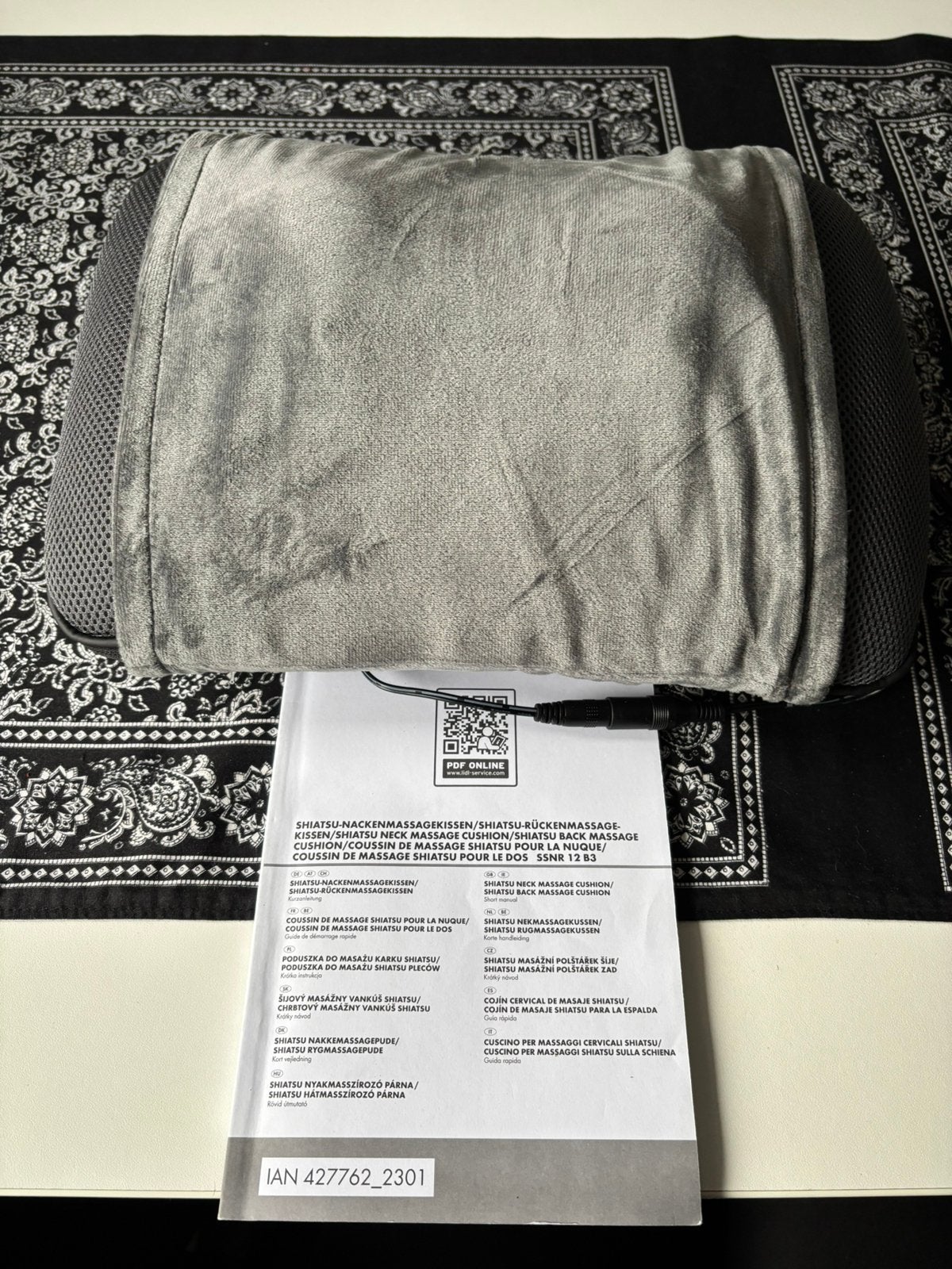 Shiatsu nekmassagekussen, Ophalen of Verzenden, Zo goed als nieuw, Eenpersoons, Kussen
