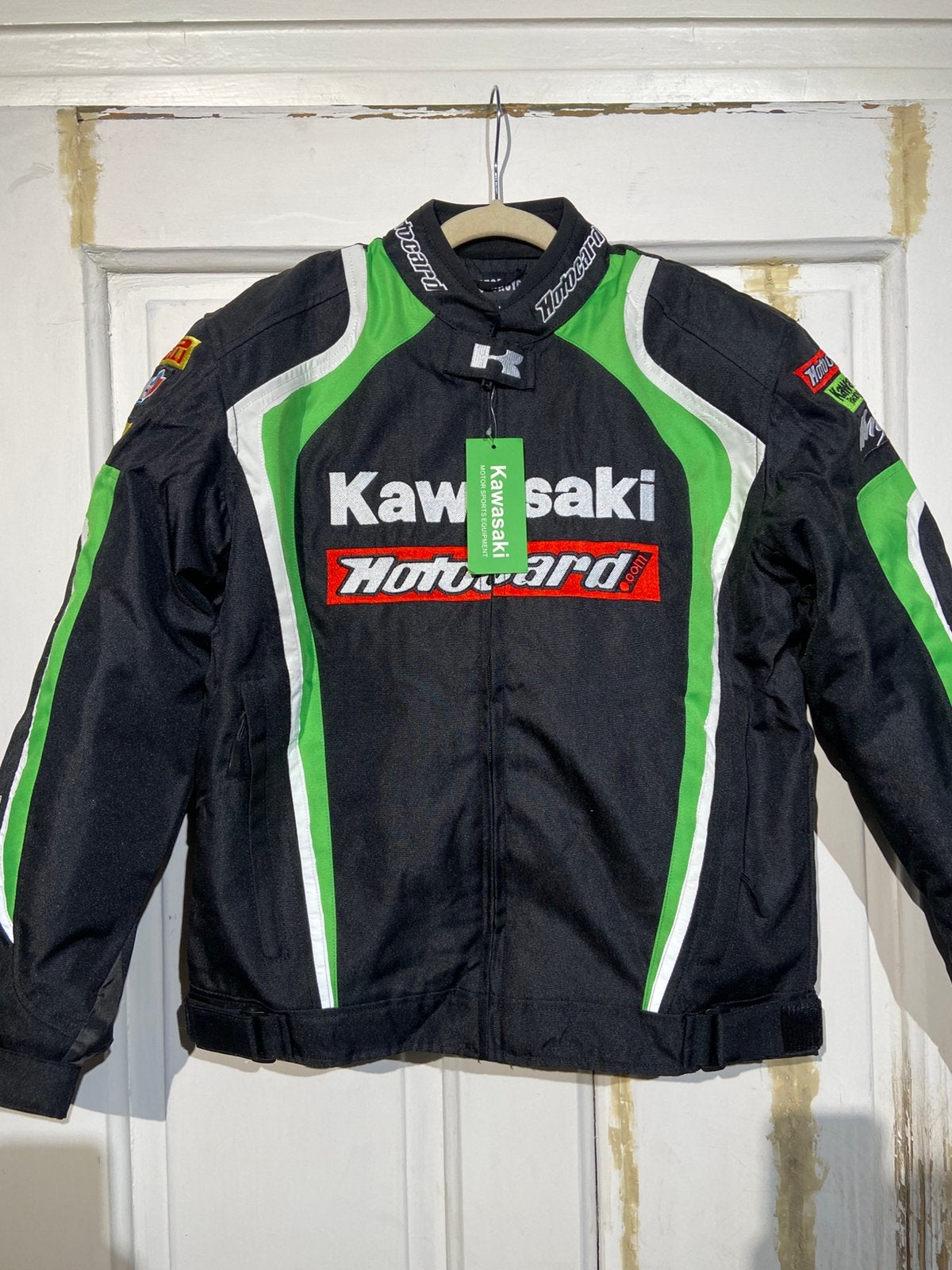 Kawasaki Classic-motorjas (maat L) Vintage Moto, Ophalen of Verzenden, Nieuw, Maat 52/54 (L), Groen