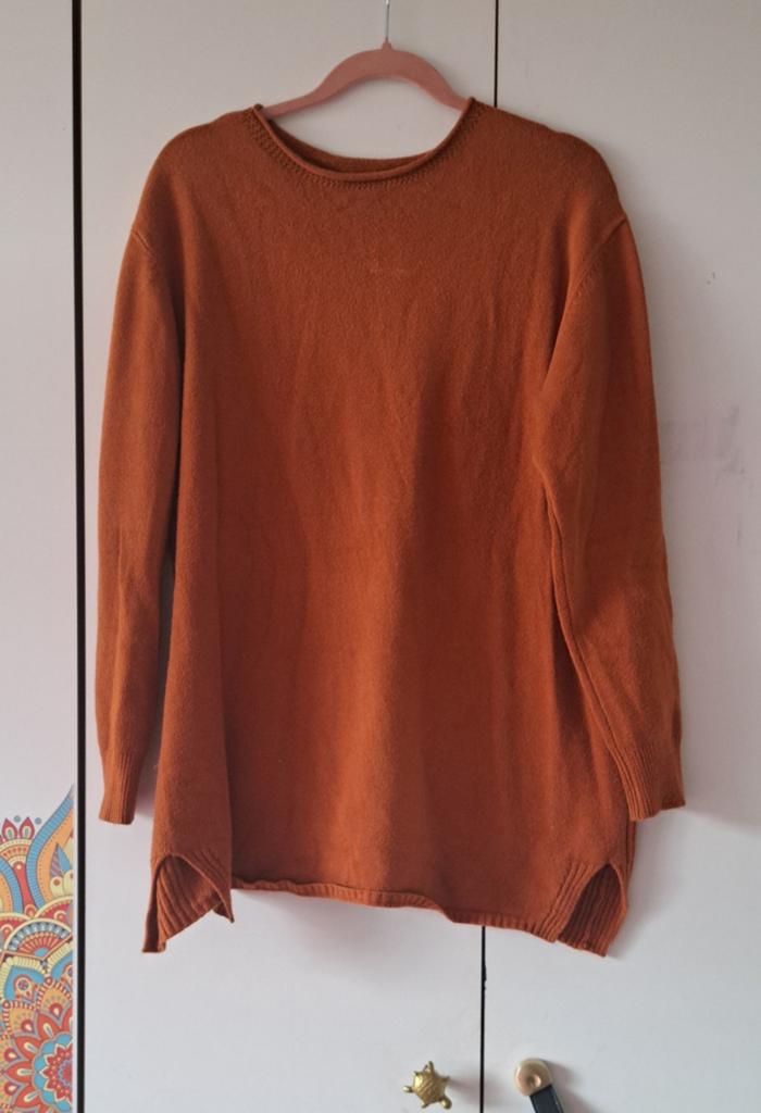 FIJNE italiaanse warme roesbruine trui, maat XL, Verzenden, Zo goed als nieuw, Maat 46/48 (XL) of groter