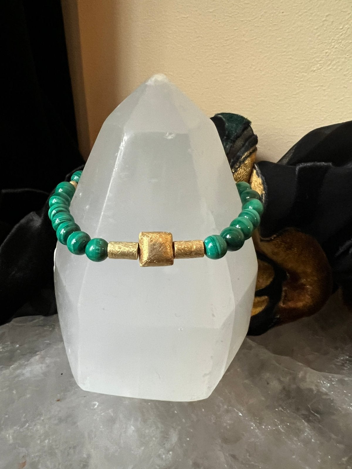 Malachiet zilver beschermt geluk aura straling healing magie, Met bedels of kralen, Nieuw, Ophalen of Verzenden, Groen