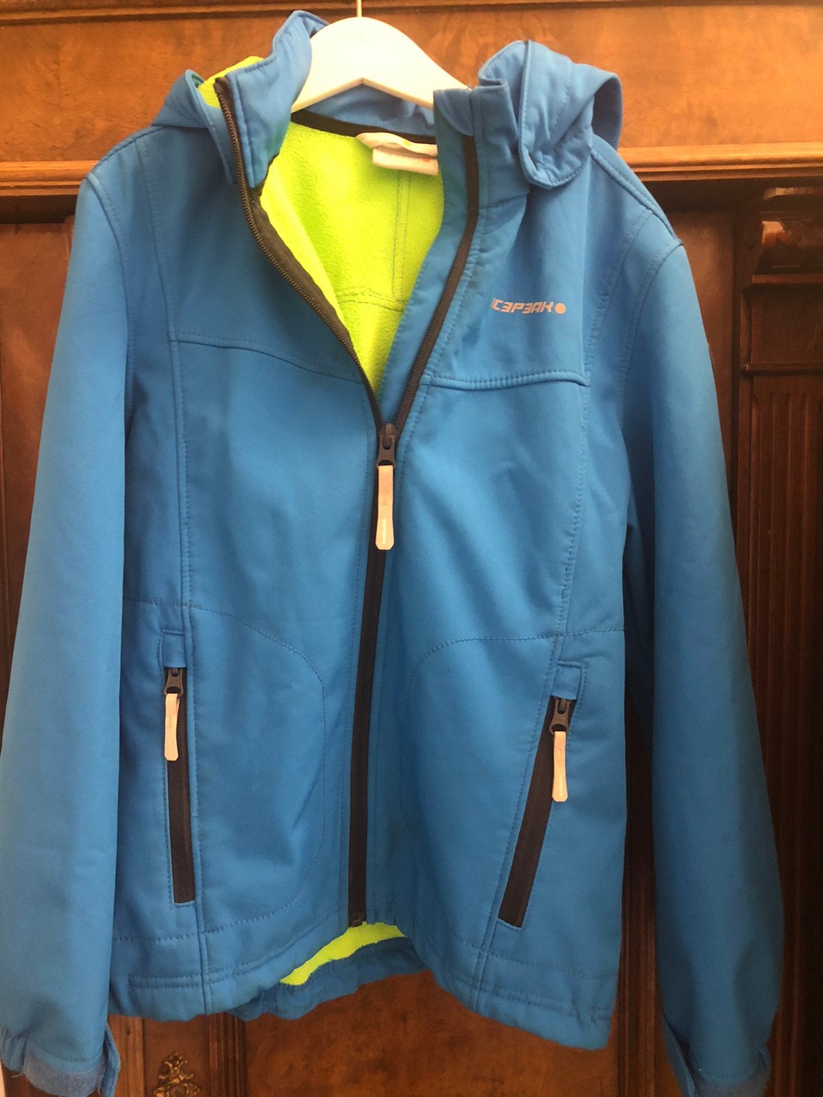 Icepeak jas maat 140, kleur blauw, in goede staat, Kinderen en Baby's, Kinderkleding | Maat 140, Ophalen, Zo goed als nieuw, Jas