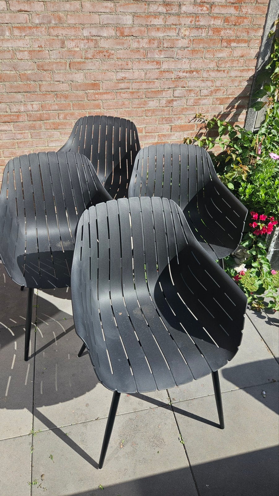 4 kuiptuinstoel zwart van Kwantum, Ophalen, Nieuw, Kunststof