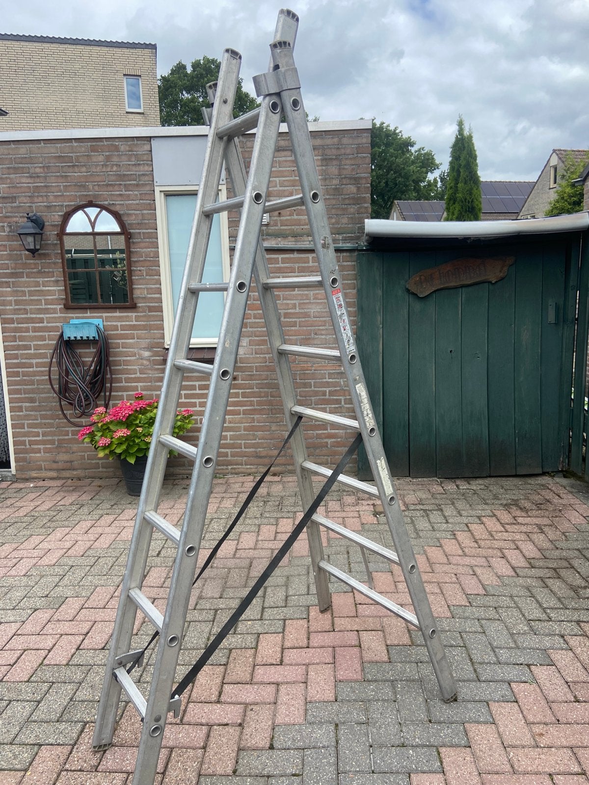 Handige reformladder 2x8sporten., Ophalen of Verzenden, Zo goed als nieuw, 4 meter of meer