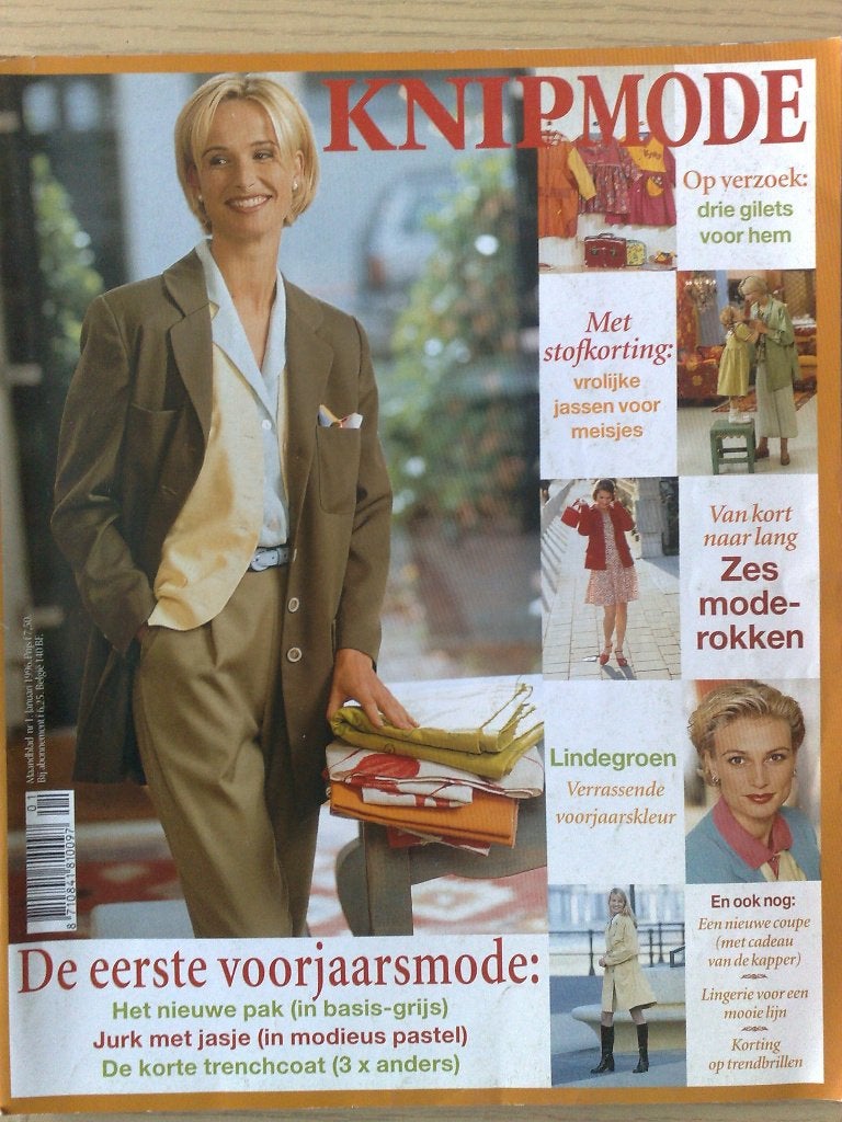 11 x Knipmode kledingpatronen uit jaargang 1996, Hobby en Vrije tijd, Kledingpatronen, Verzenden, Gebruikt, Vrouw, Knipmode