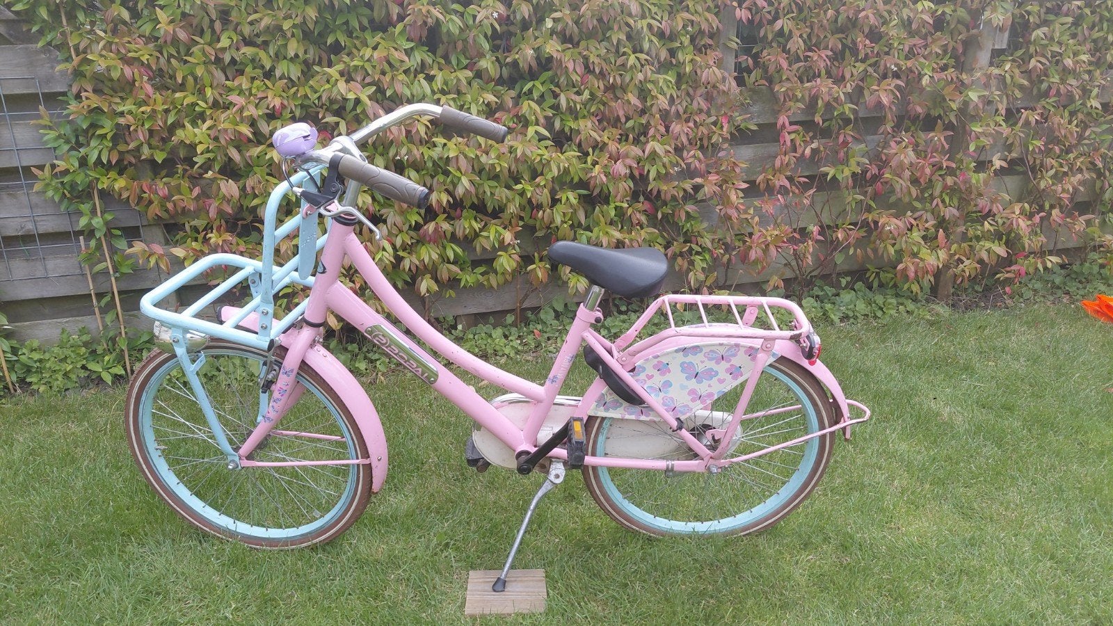 Mooie roze/turkoise Popal meisjesfiets, 22 inch, Ophalen, Gebruikt, 22 inch, Handrem