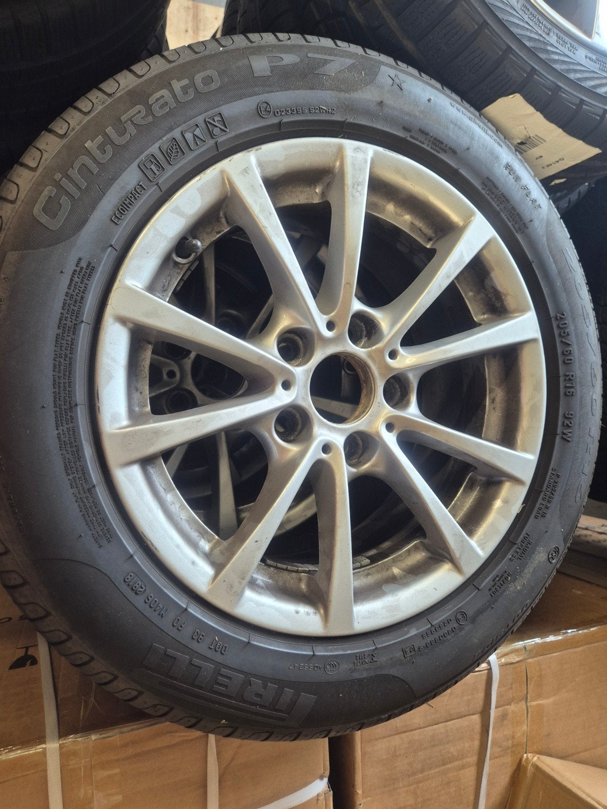 Pirelli Cinturato P7 205/60 R16 banden met velgen, Ophalen, Gebruikt