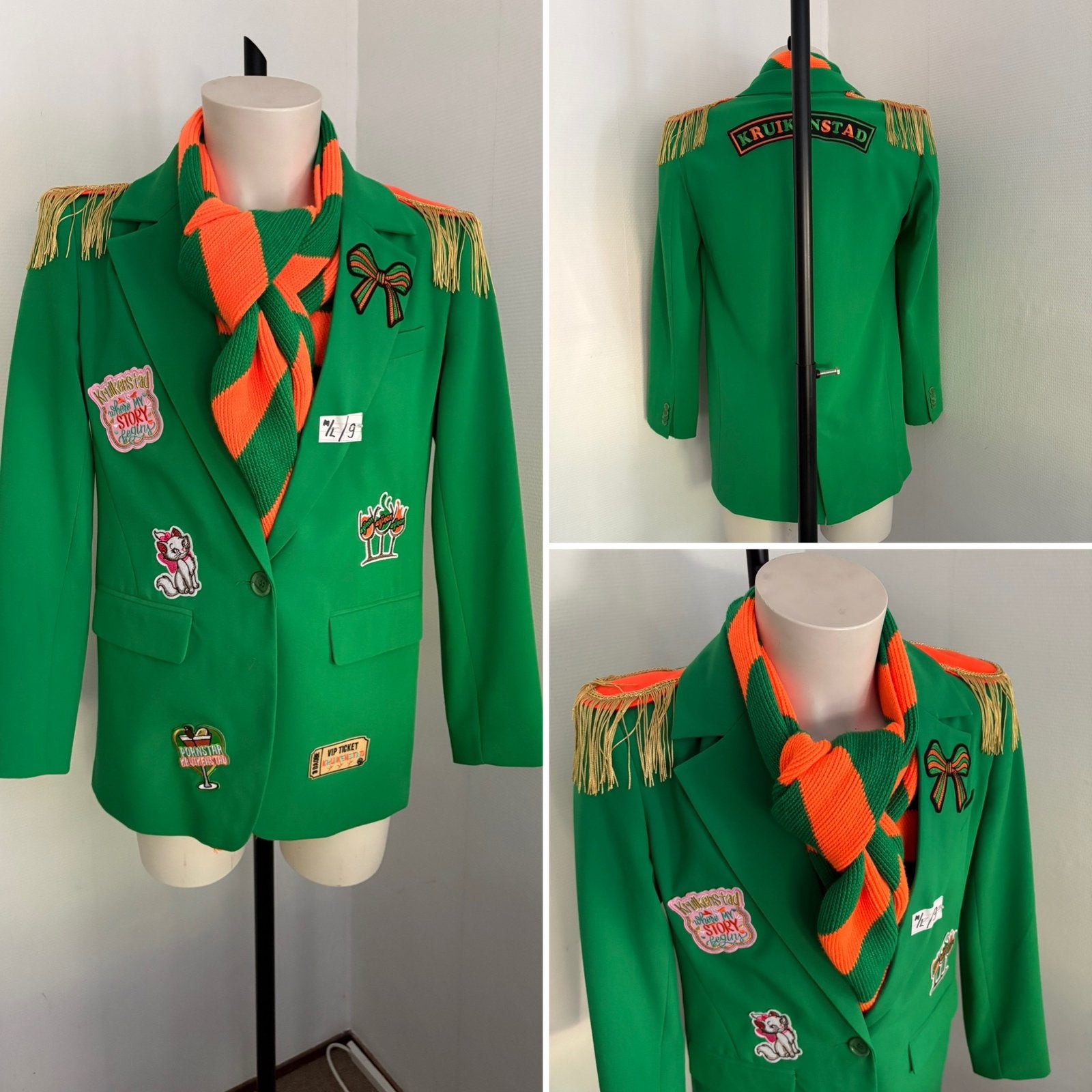 (9) Kruikenstad Colbert/Jas maat M/L  emblemen epauletten, Ophalen of Verzenden, Nieuw, Carnaval, Kleding