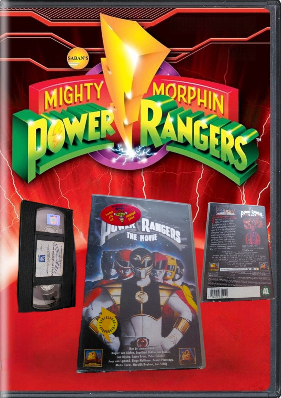 Mighty Morphin Power Rangers videoband., Cd's en Dvd's, Ophalen of Verzenden, Gebruikt, Kinderprogramma of -film, VHS