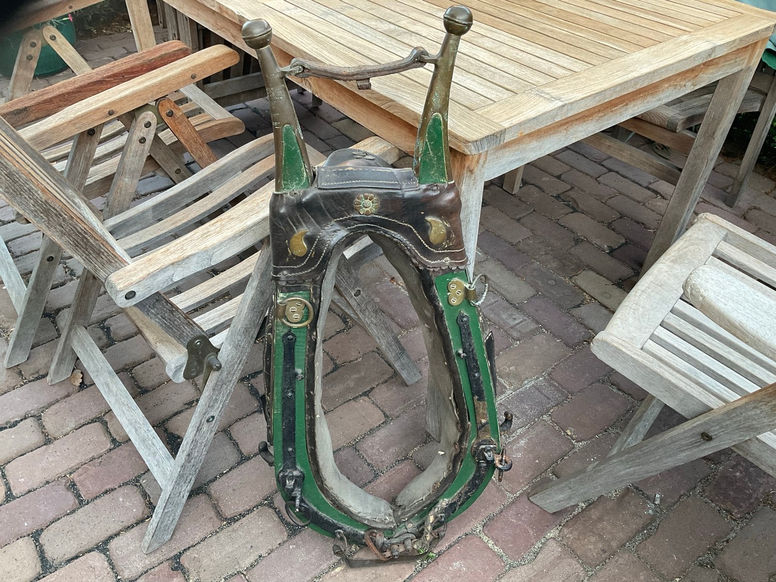 Antiek paardentuig / paardenjuk - decoratief, Ophalen