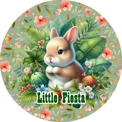 lf1113 icing frosting konijn 19cm eetbare taart plaat print, Ophalen of Verzenden, Nieuw, Taarten, Versiering