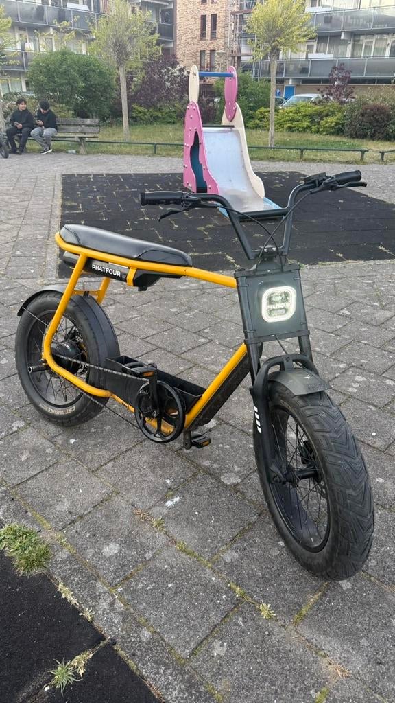 PHATFOUR FLX GEEL, Fietsen en Brommers, Elektrische fietsen, Gebruikt, 59 cm of meer, 30 tot 50 km per accu, Ophalen