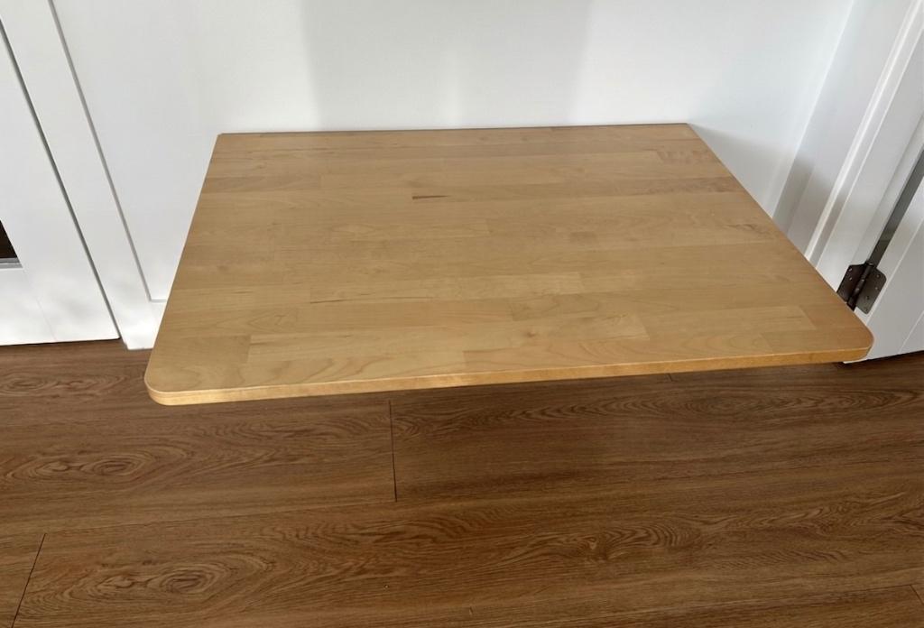 Als nieuw: IKEA NORBO Wandklaptafel – Massief Berken, Huis en Inrichting, Tafels | Eettafels, Ophalen, 50 tot 100 cm, Zo goed als nieuw
