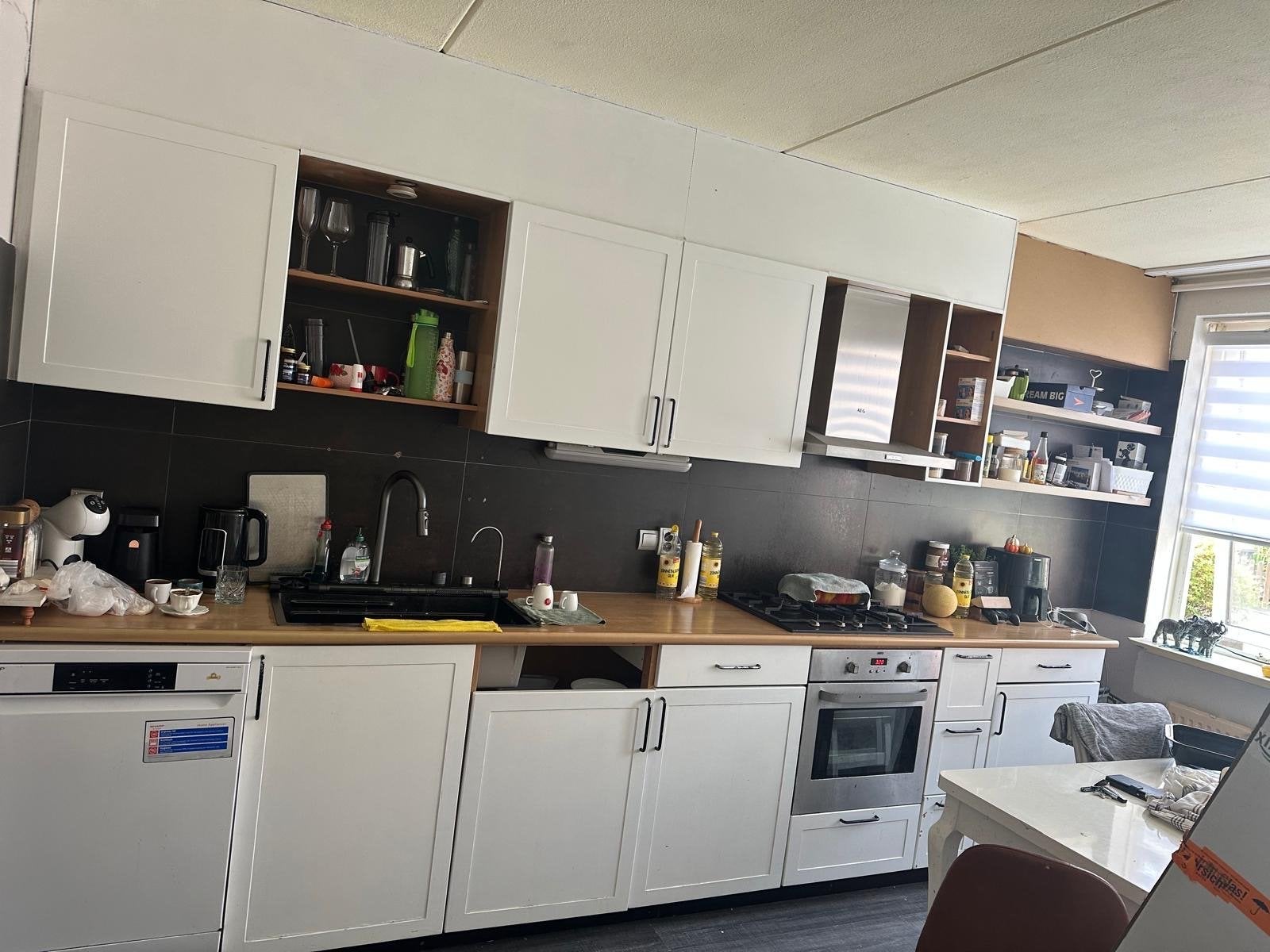 Complete keuken, Ophalen, Gebruikt, Wit, Enkelwandige keuken
