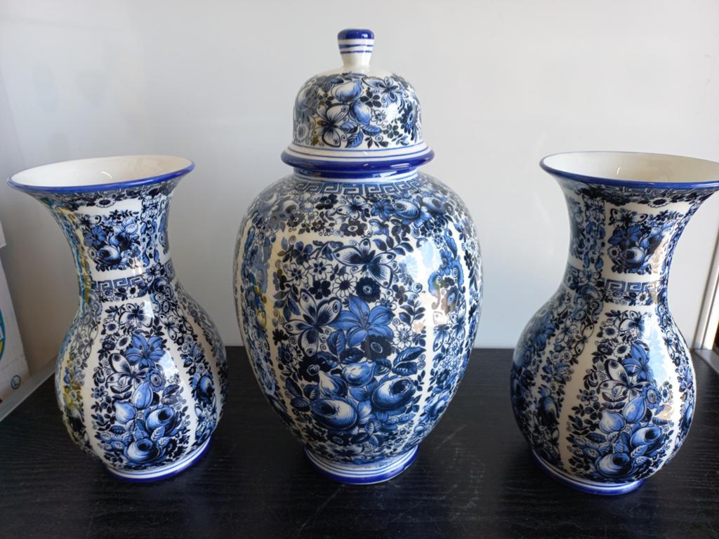 Delfia Kaststel: Grote 35 cm, Kleine 26 cm Vazen, Ophalen of Verzenden