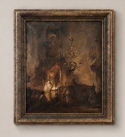 19e eeuws schilderij: Interieur Grote Kerk Breda, Antiek en Kunst, Kunst | Schilderijen | Klassiek, Ophalen, Doek, Olieverf, Klassiek