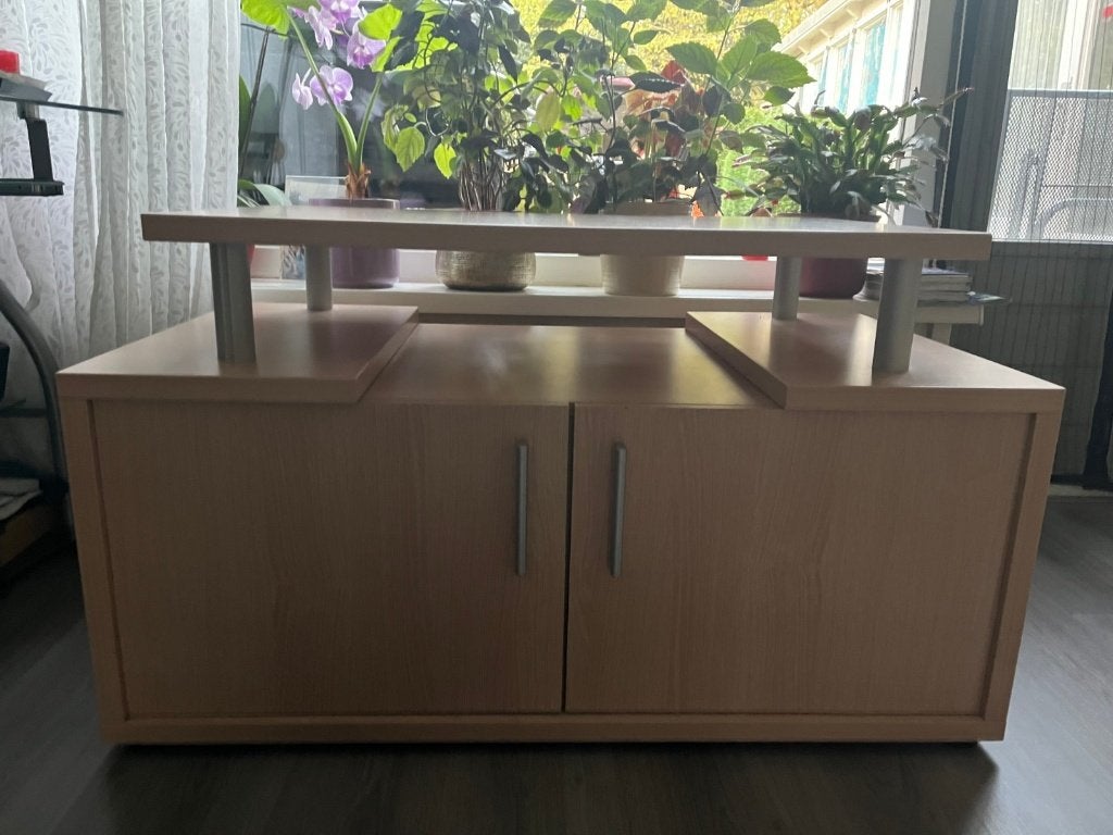 Tv meubel hout eiken kleur, Ophalen, Overige materialen, 50 tot 100 cm, Zo goed als nieuw