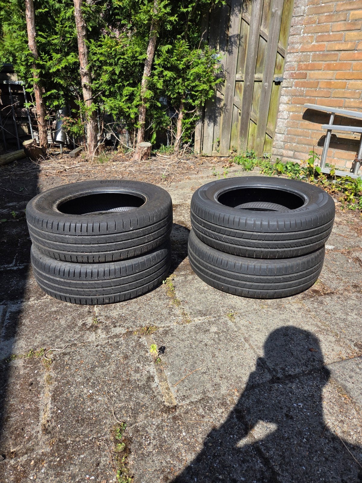 Zomerbanden 175/65 R14 - Continental en Hankook, Ophalen, 14 inch, Gebruikt, 175 mm