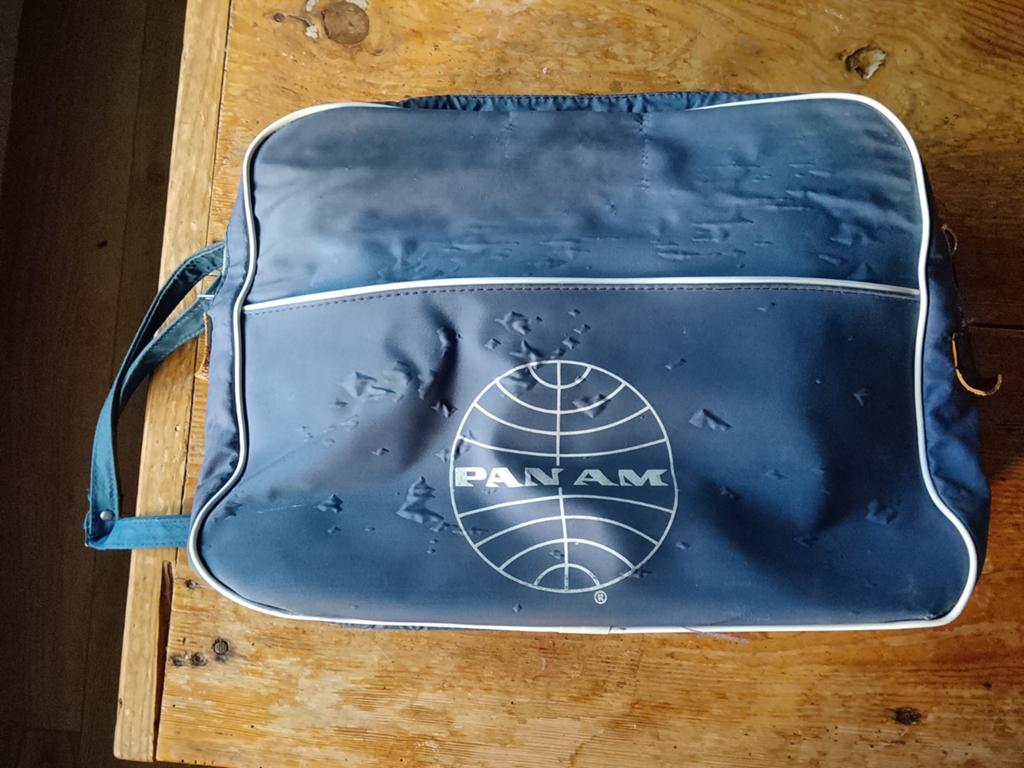 Vintage Pan Am reistas / schoudertas - Blauw, Verzamelen, Ophalen of Verzenden