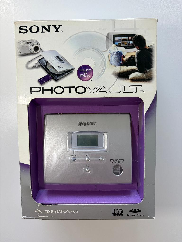 Sony PhotoVault MCS1 Mini CD-R Station Compleet Vintage Sony, Ophalen of Verzenden, Zo goed als nieuw, Overige typen, SONY