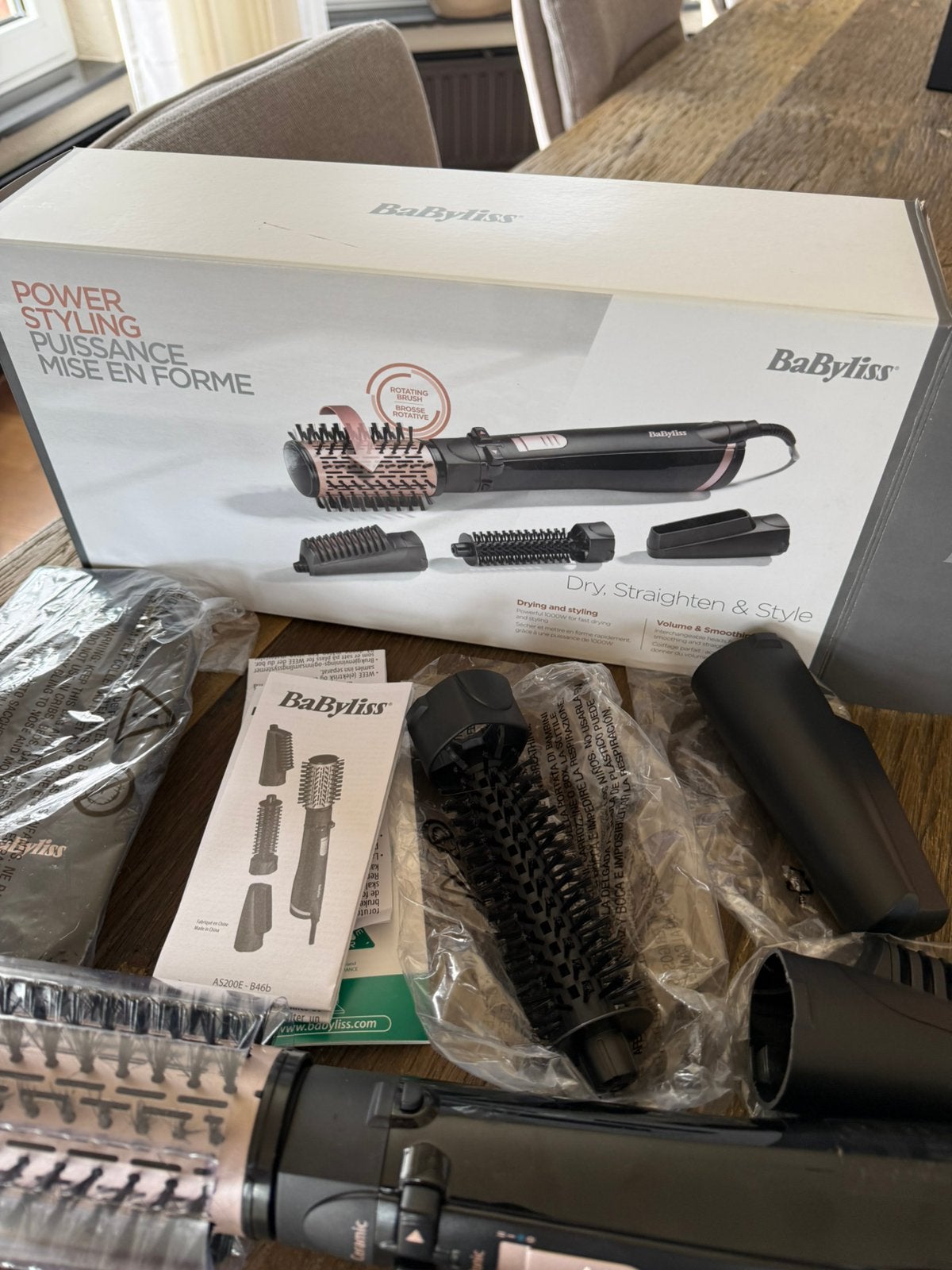 BaByliss A-200E Power Styling Föhnborstel - Zo goed als nieu, Ophalen of Verzenden, Zo goed als nieuw, Haarverzorging