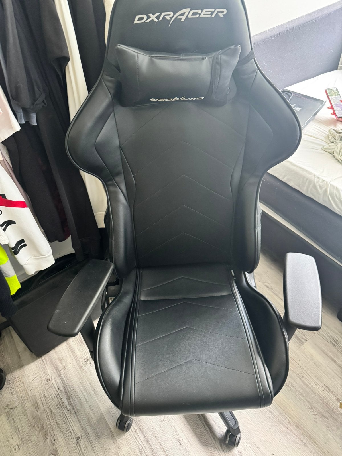 DXracer game stoel, Huis en Inrichting, Bureaustoelen, Zo goed als nieuw, Bureaustoel, Zwart, Ergonomisch, Gaming bureaustoel