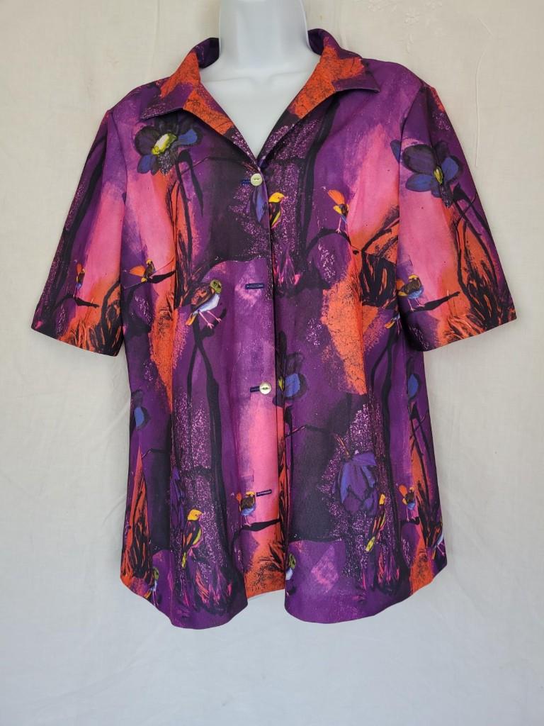 Gave hippie blouse met vogels mt M, Maat 38/40 (M), Carnaval, ., Ophalen of Verzenden