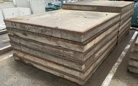 gebruikte betonplaten Stelcon. 13 stuks 200x200x16 cm, Verzenden, Gebruikt, Beton, Overige typen