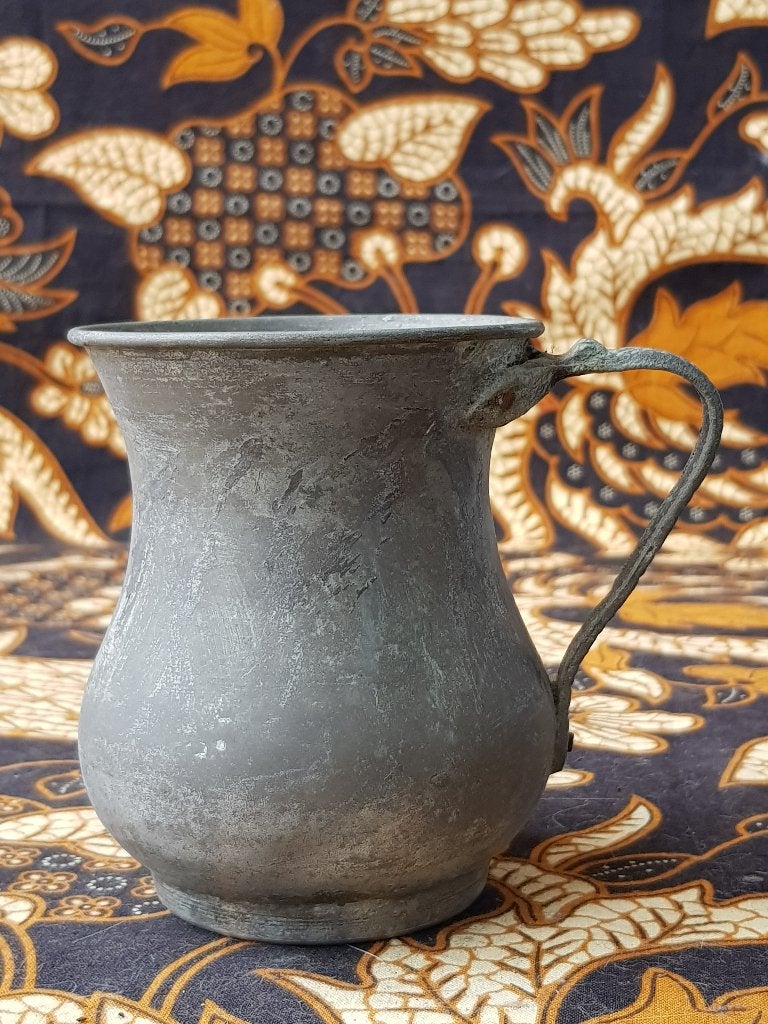 Origineel antiek Oosters koperen kannetje 10,5 cm., Antiek en Kunst, Ophalen of Verzenden, Koper
