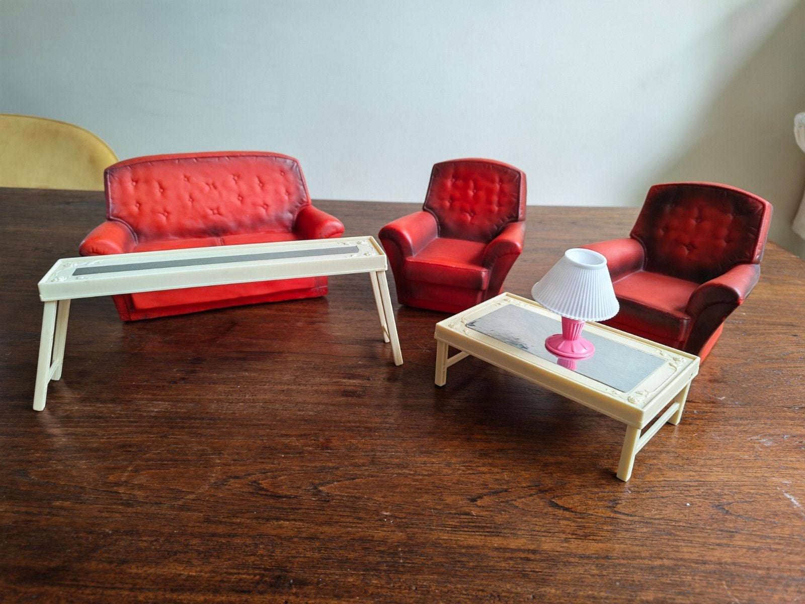 Vintage Sindy Poppenhuis Woonkamer Banken & Fauteuils, Ophalen of Verzenden, Gebruikt, Poppenhuis
