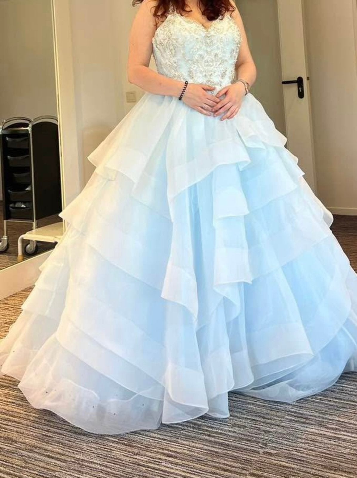 Prachtige trouwjurk van The New Bride - Mad Gardner, Ophalen of Verzenden, Zo goed als nieuw, Meerkleurig, Trouwjurk
