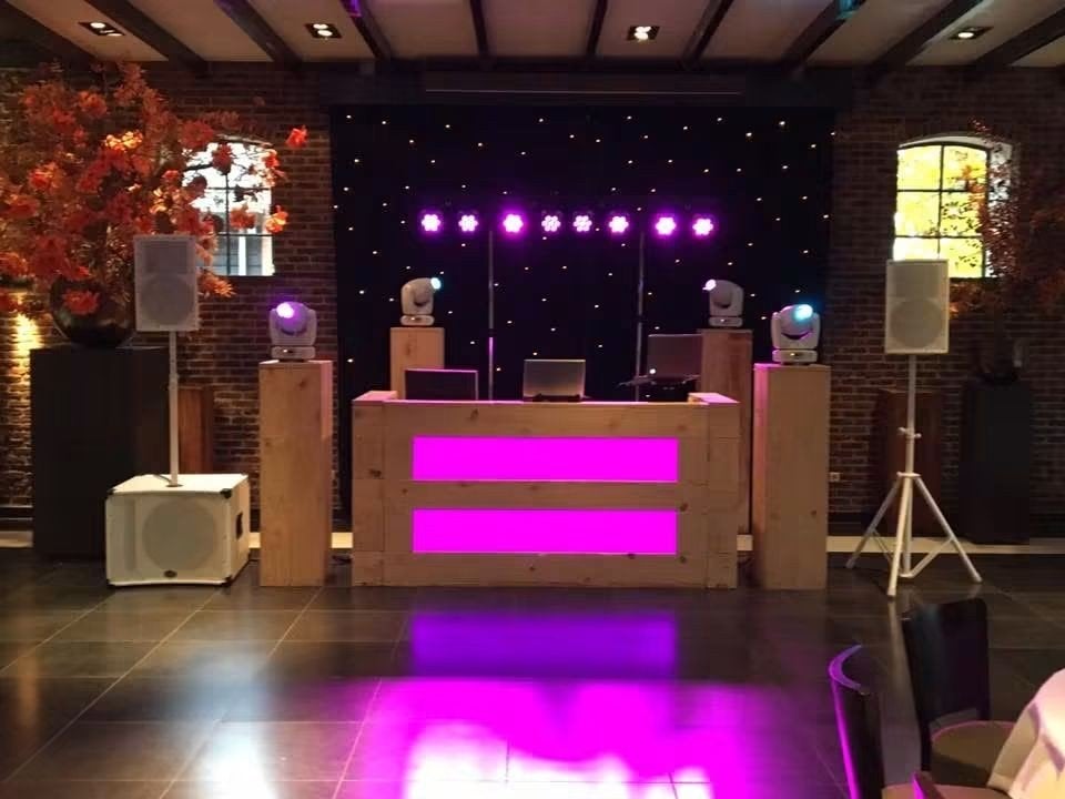 Steigerhouten DJ Meubel / DJ Booth met LED Verlichting, Gebruikt, Dj-set, Onbekend, Onbekend