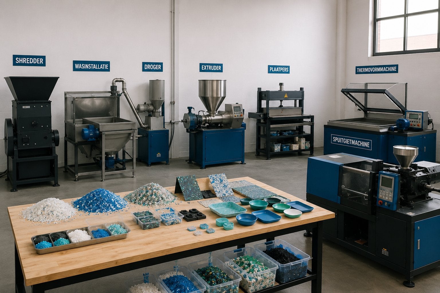 GEZOCHT: Machines voor recycling van oceaanplastic, Ophalen, Nvt, Nvt, Nvt