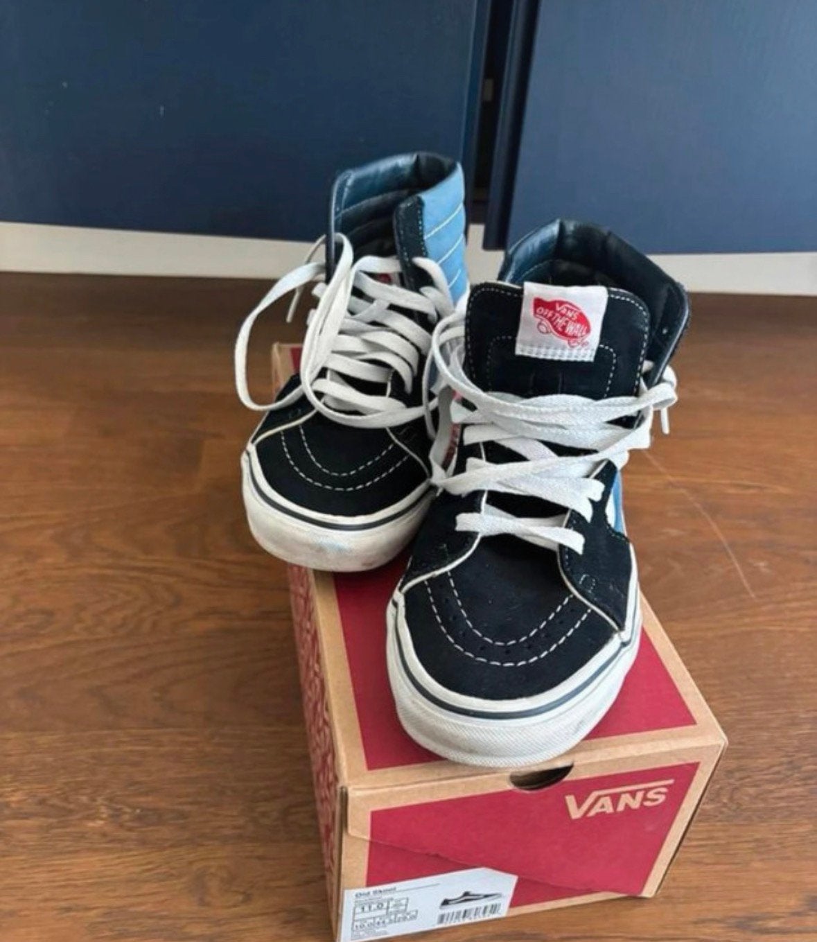 Vans sk8 hi blauwe half hoge sneakers, gympen, maat 36.5, Kleding | Dames, Schoenen, Blauw, Ophalen of Verzenden, Sneakers of Gympen