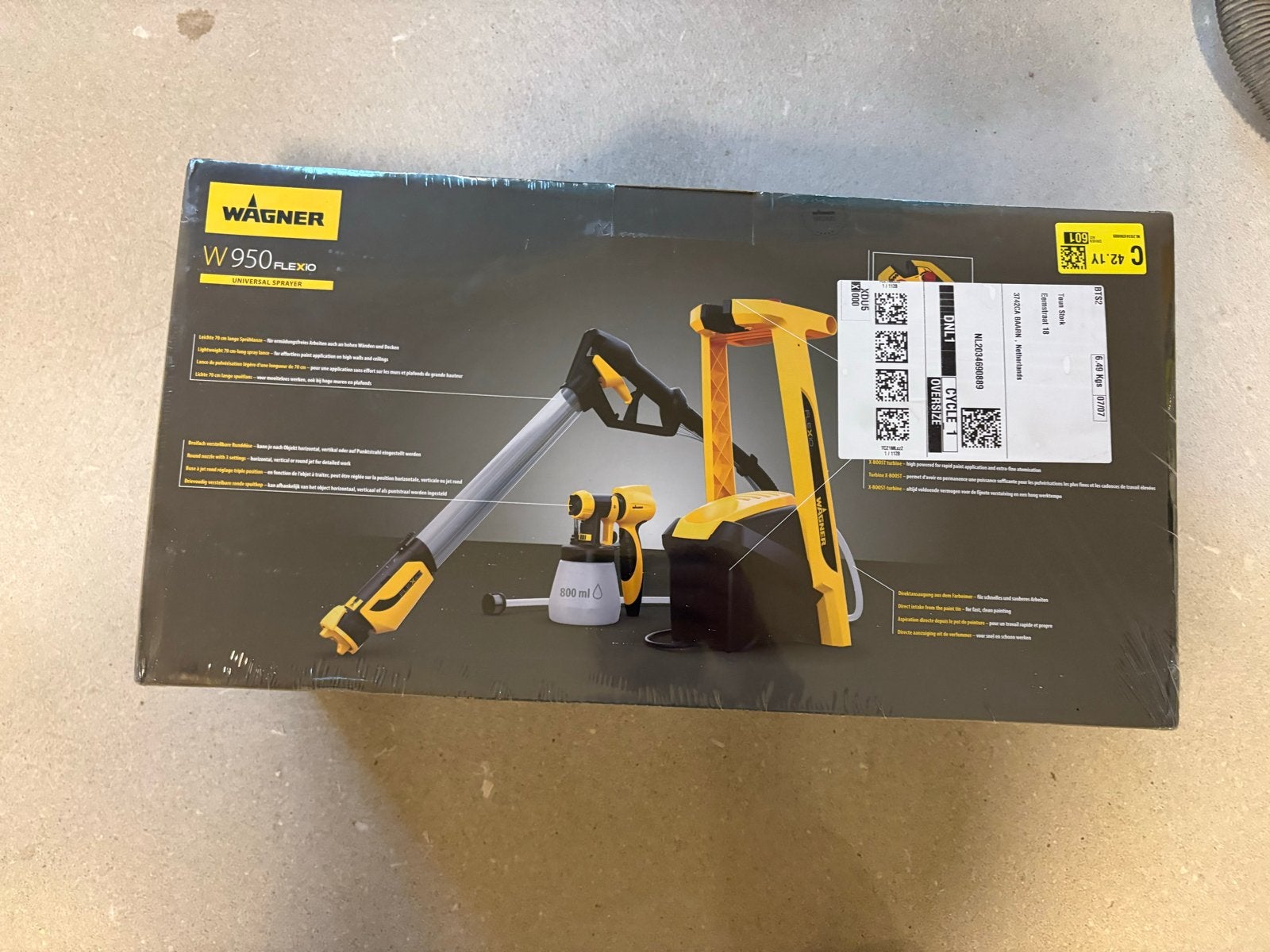 Wagner W950 Flexio Verfspuit - Nieuw in doos, Doe-het-zelf en Verbouw, Ophalen, Nieuw, Verfspuit of Verfpomp