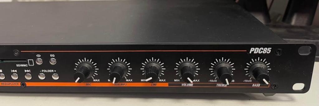 Mengpaneel PDC85 met 4 speakers - Power Dynamics, Ophalen, Gebruikt, Minder dan 5 kanalen, Microfooningang