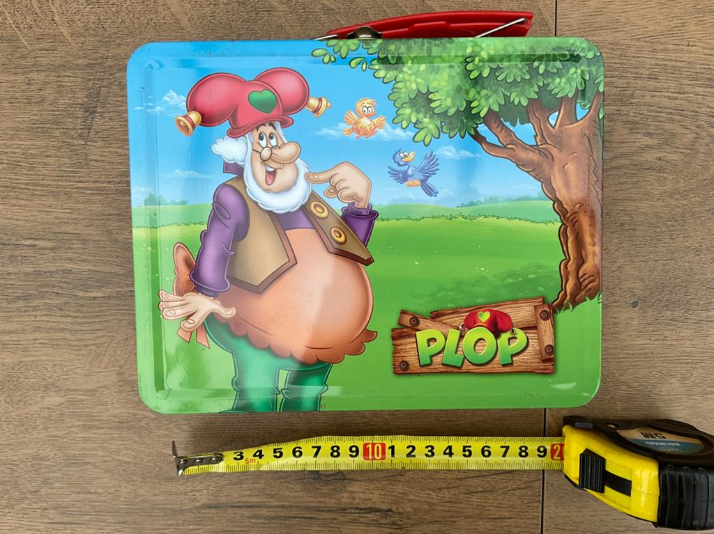 Gebruikt, werkt wel, Kabouter Plop koffer blik Studio 100, Verzamelen, Ophalen, Overige figuren, Gebruikt, Gebruiksvoorwerp