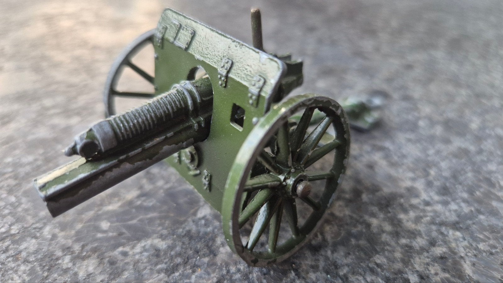 Vintage Speelgoed Kanon - Groen Metaal, Ophalen of Verzenden