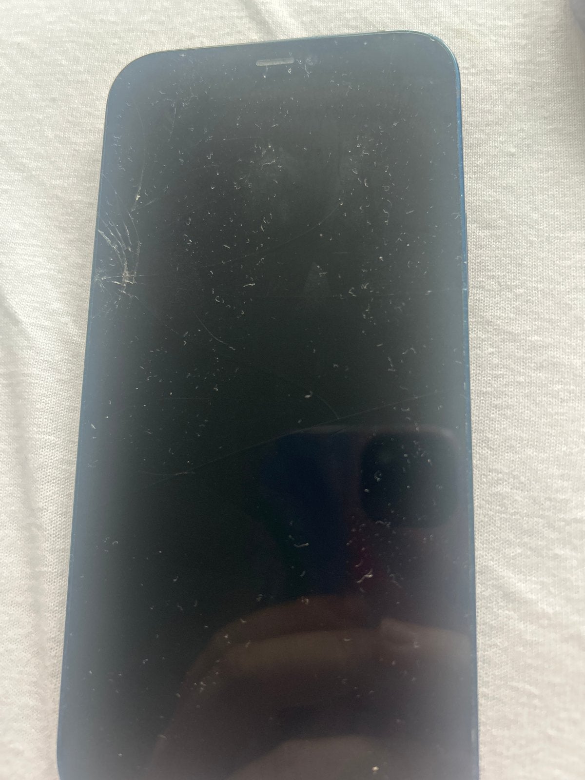 iPhone 12 - Blauw - Gebruikt met barst in scherm, Telecommunicatie, Mobiele telefoons | Apple iPhone, Gebruikt, Blauw, Ophalen of Verzenden