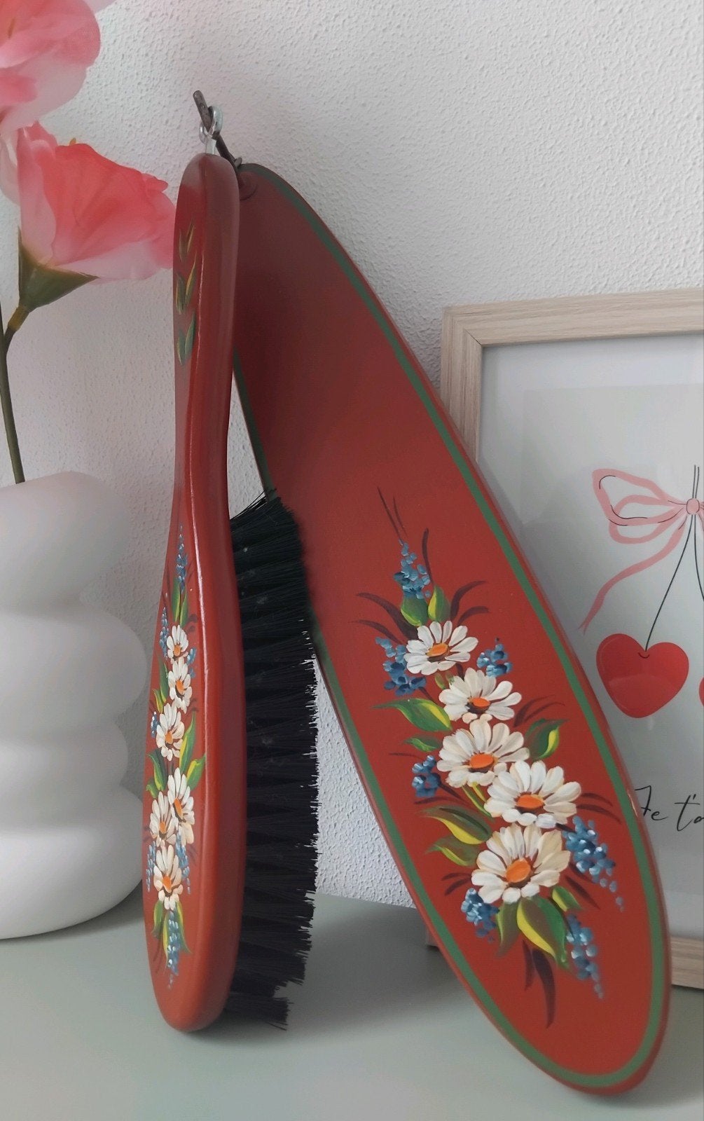 🌺Vintage Kledingborstelset 🌺Handbeschilderd 🌺Hout, Antiek en Kunst, Verzenden