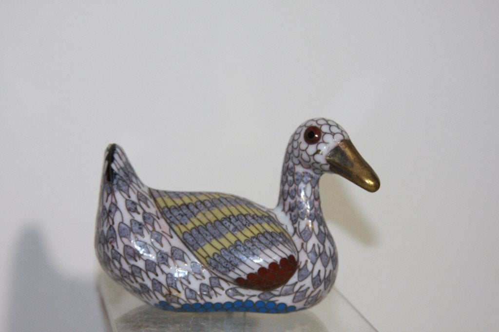 Cloisonné eendje, Ophalen of Verzenden, Zo goed als nieuw, Dier