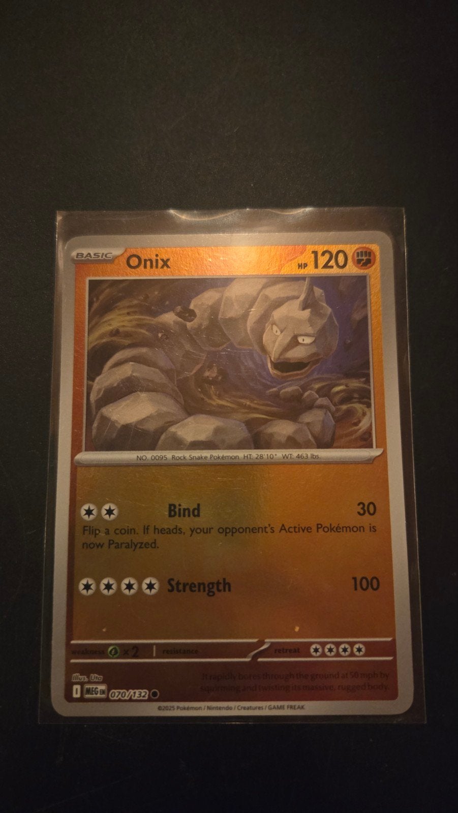 Onix 070/132 Reverse Holo - Mega Evolution Pokémon Kaart, Verzenden, Zo goed als nieuw, Losse kaart, Foil