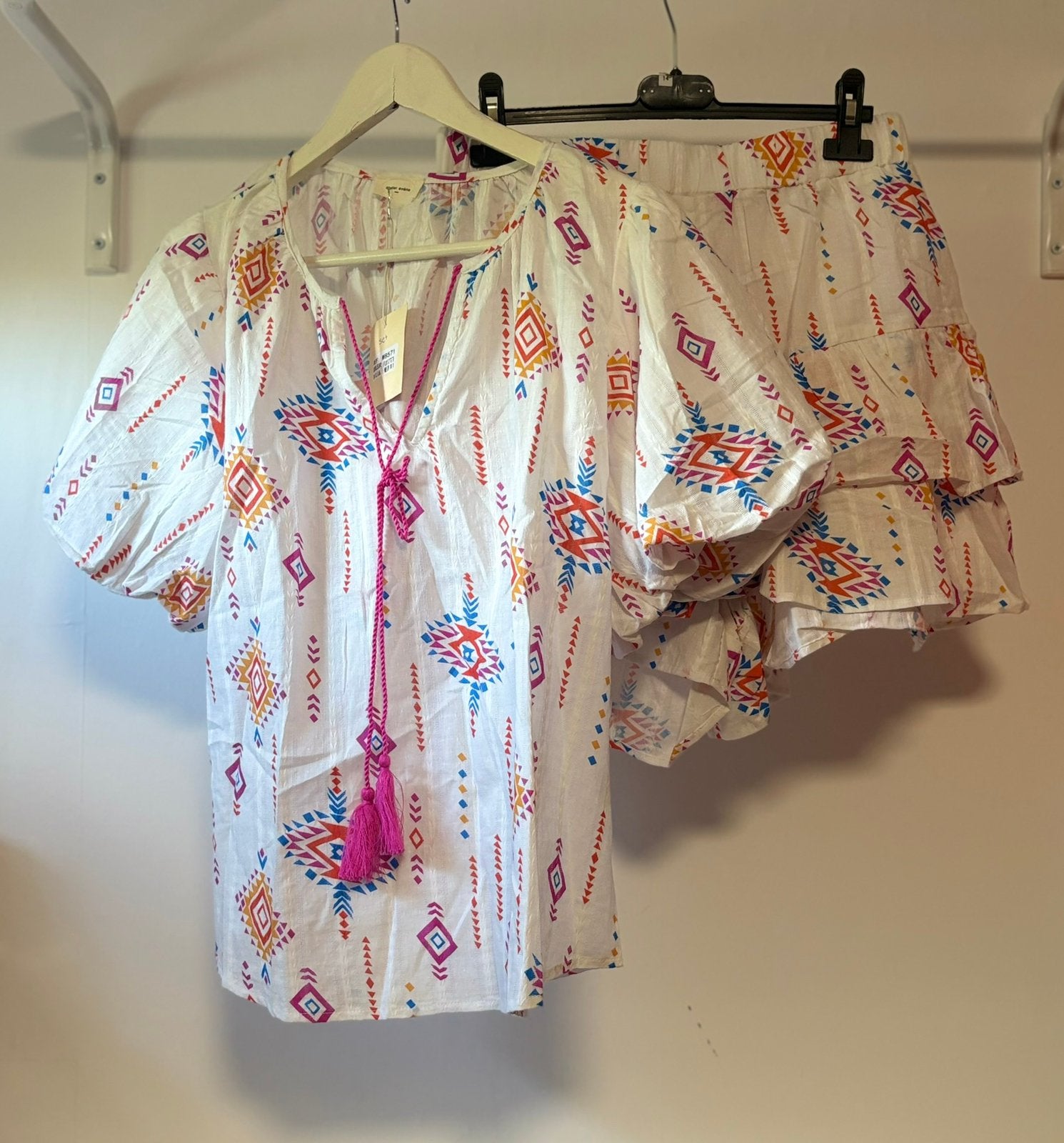 Katoenen set maat SM, Kleding | Dames, Jumpsuits, Ophalen of Verzenden, Nieuw, Maat 36 (S), Meerkleurig