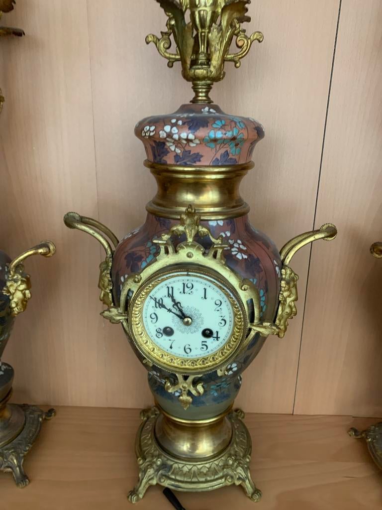 Groot bronzen/koperen klokkenstel uit 1815 in museumstaat, Antiek en Kunst, Antiek | Klokken, Ophalen