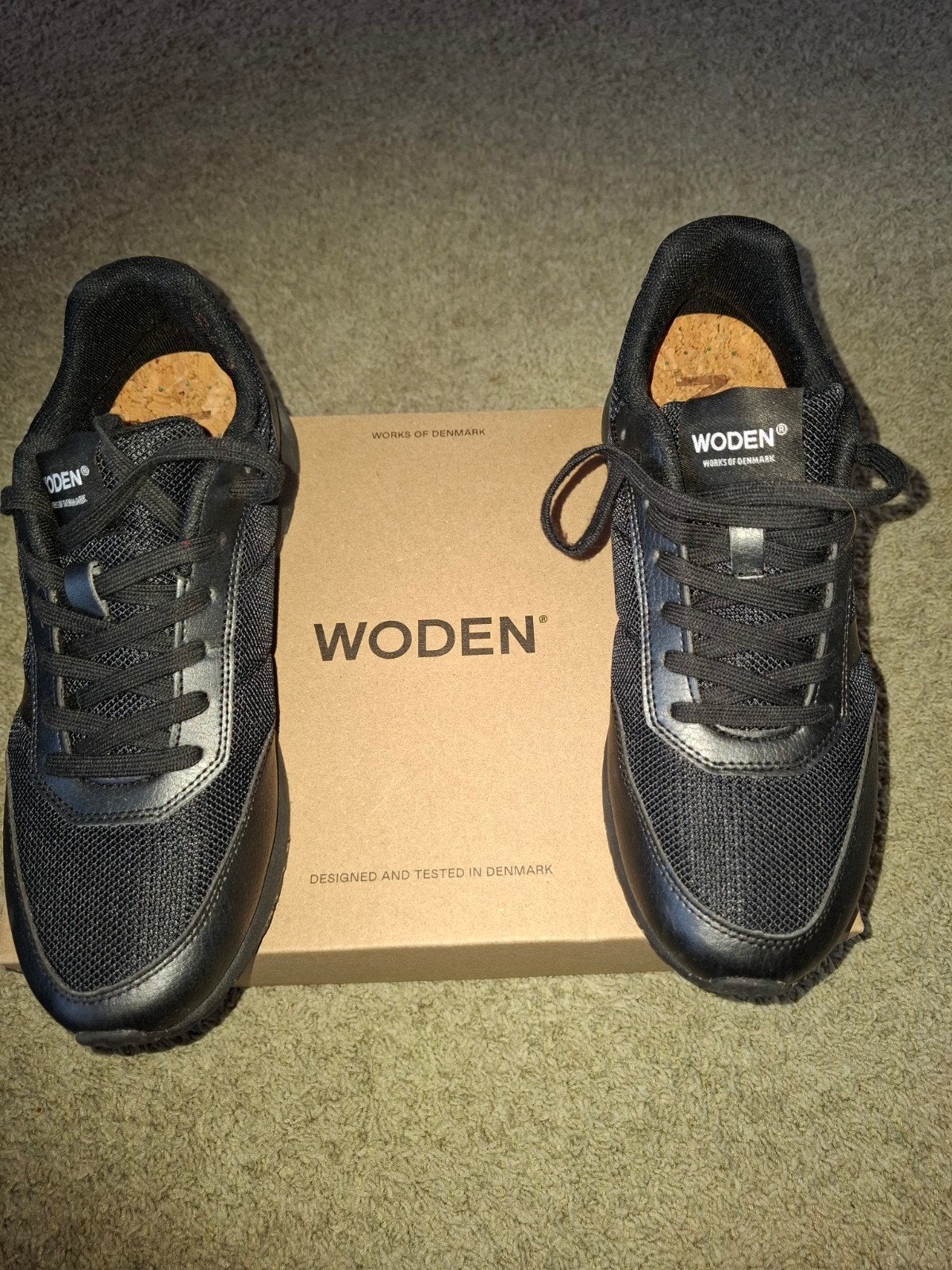 WODEN Sonja Zwarte Sneakers - Maat 40, Zwart, Nieuw, Ophalen of Verzenden, Sneakers of Gympen