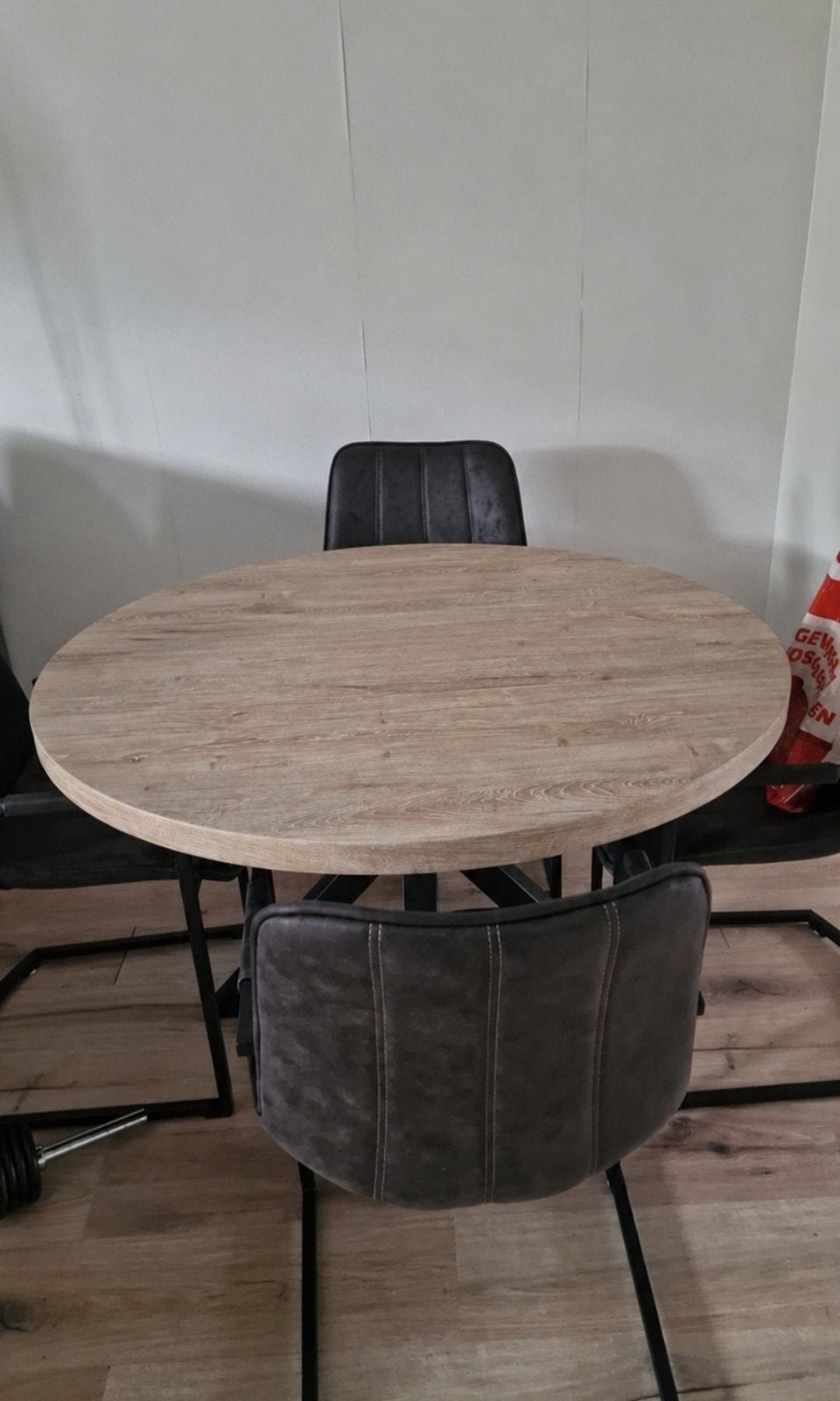 ronde eettafel 120cm, Ophalen, Gebruikt, Rond, Vier personen