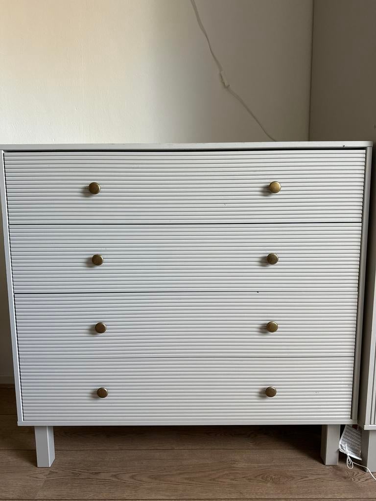 WOOOD madu ladekast/ commode, Ophalen, 50 tot 100 cm, Zo goed als nieuw, 3 of 4 laden