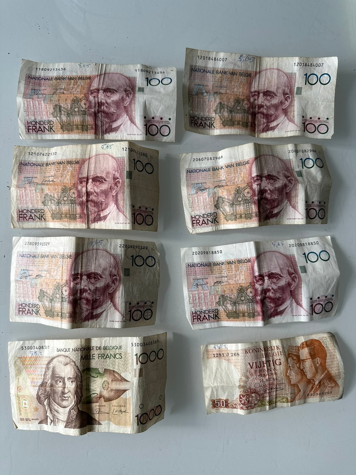 Oud Belgische bankbiljetten, Ophalen of Verzenden