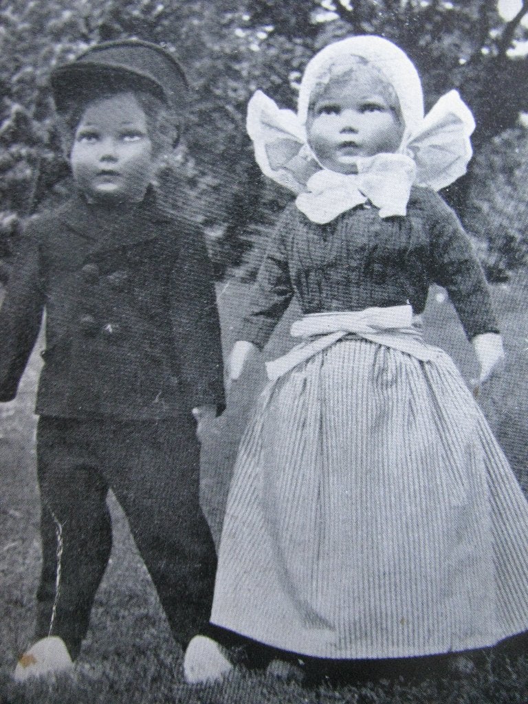 Oude Kaart Käthe Kruse ? Poppen in Klederdracht - Overijssel, Verzenden, Voor 1920, Klederdracht